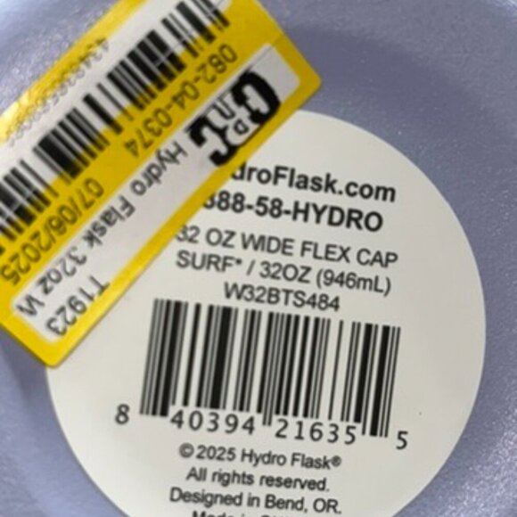 Hydro Flask 32oz Wide Mouth Bottle in Surf Purple - Picture 6 of 6